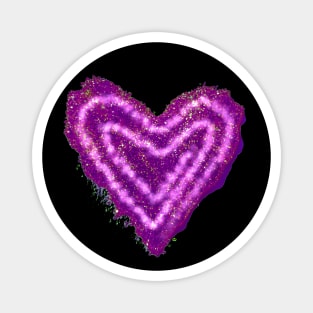 Purple Swirl Heart Magnet